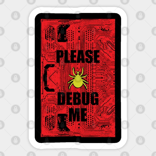 Please Debug Me Sticker by PelagiosCorner